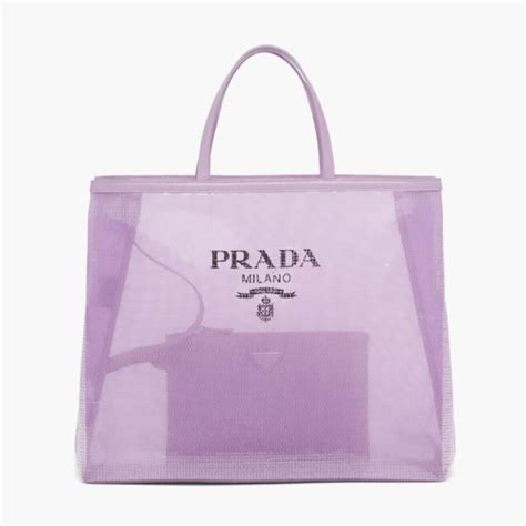 prada mesh beach bag